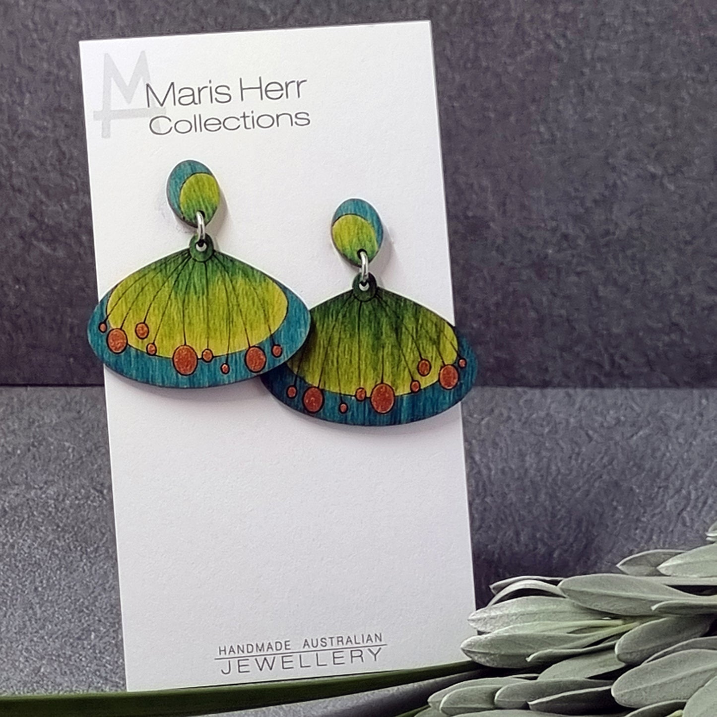 Butterfly Earrings - Peacock