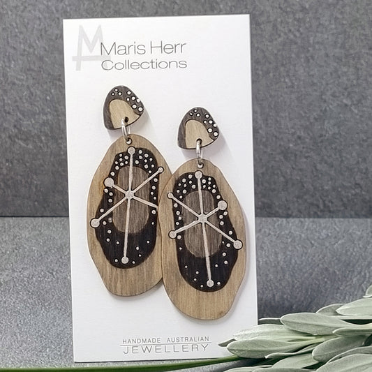 Atomic Earrings - Pewter