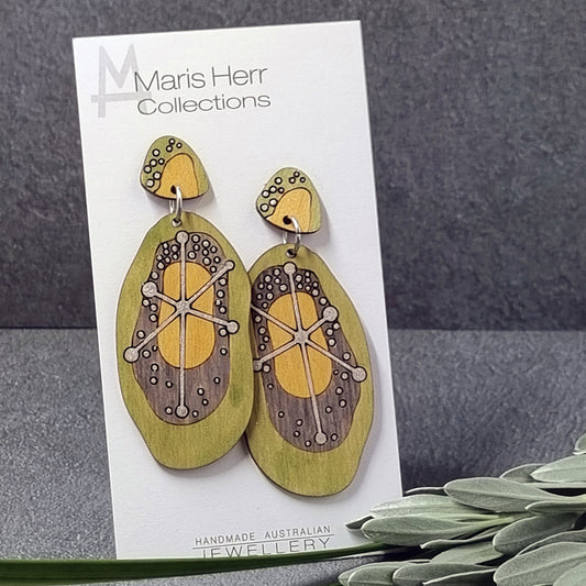 Atomic Earrings - Sage