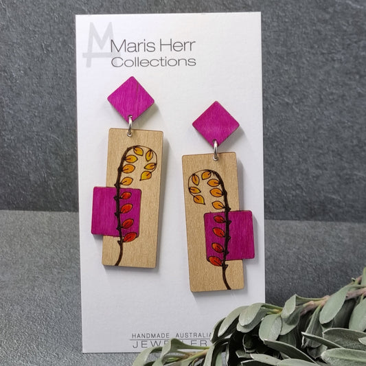 Botanicals Leaves - Crimson