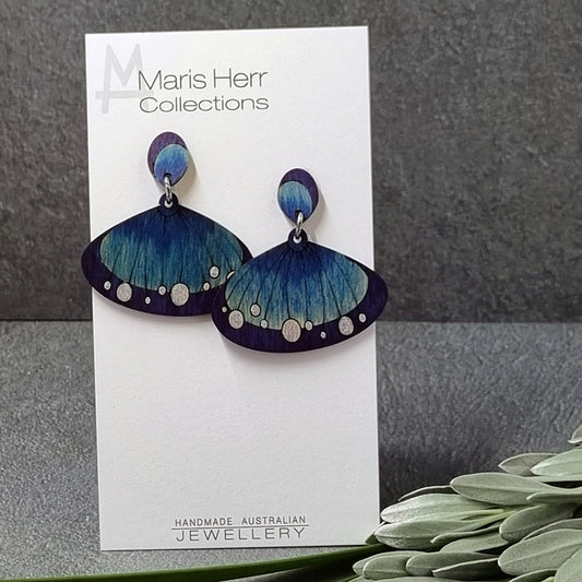 Butterfly Earrings - Cobalt