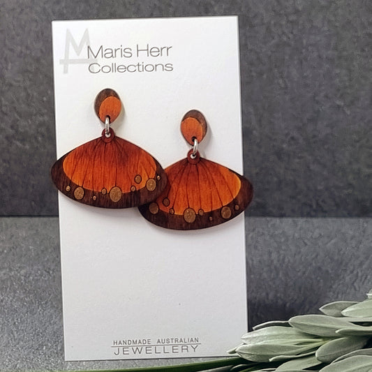 Butterfly Earrings - Coffee