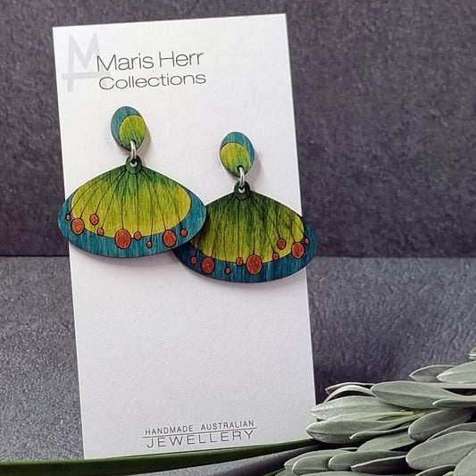 Butterfly Earrings - Peacock