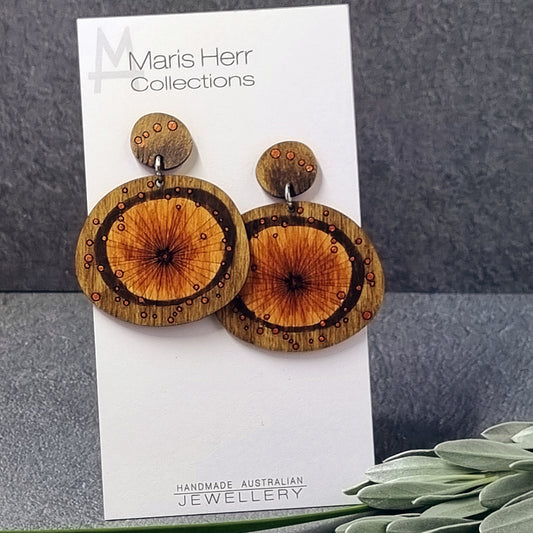 Dandelion Earrings - Cinnamon