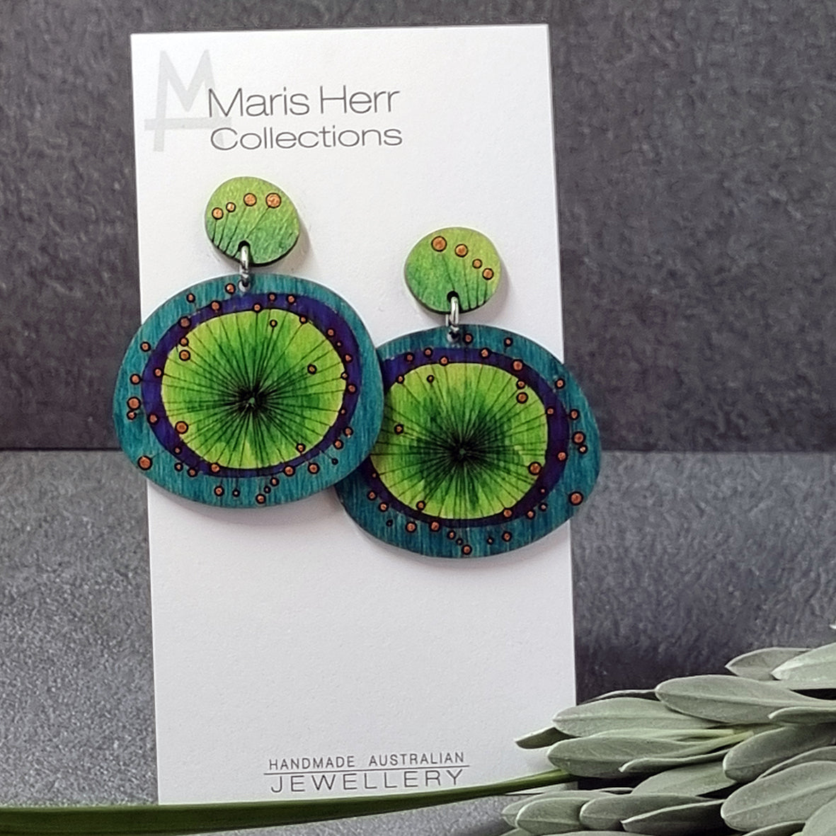 Dandelion Earrings - Pewter