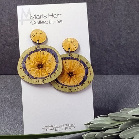 Dandelion Earrings - Citron