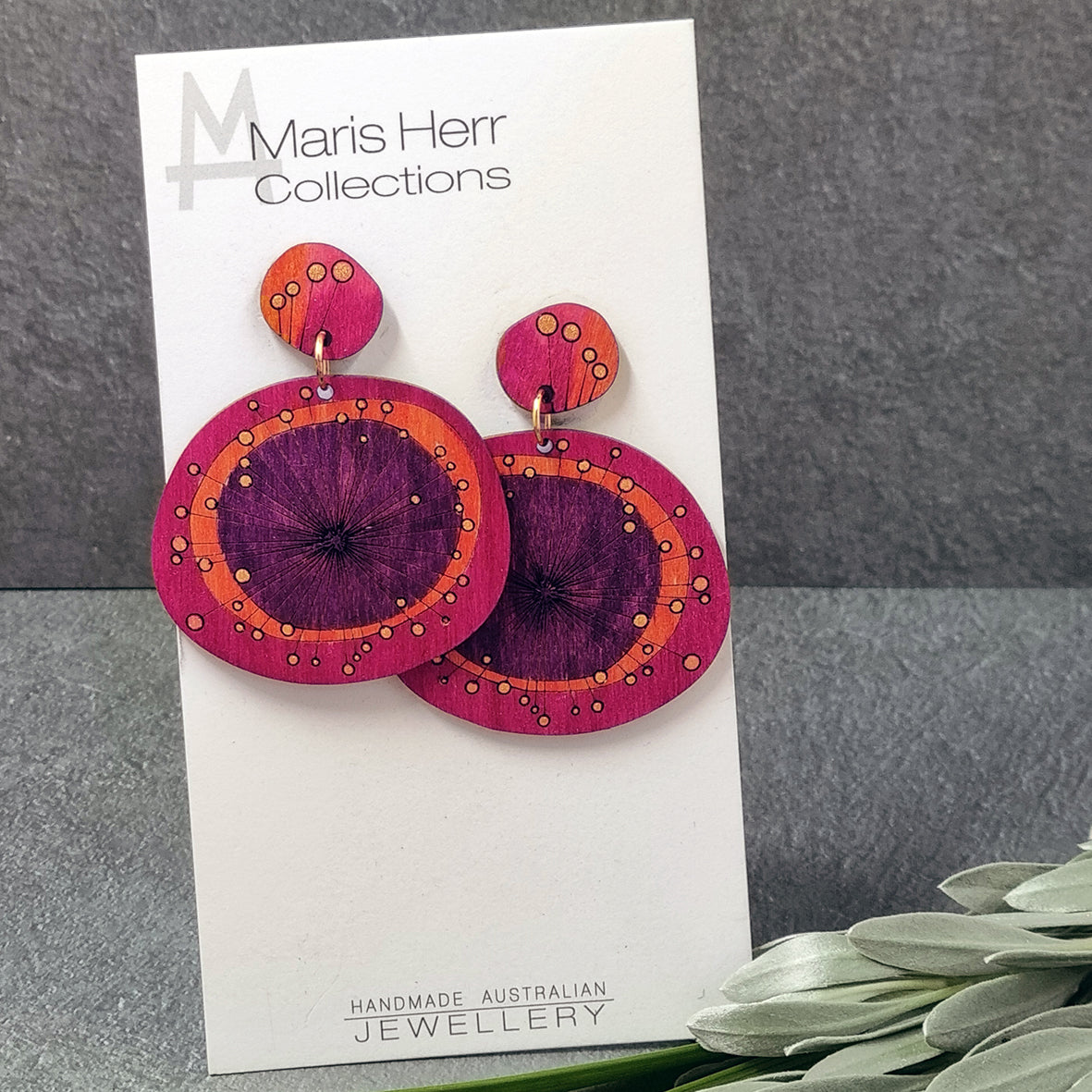 Dandelion Earrings - Pewter