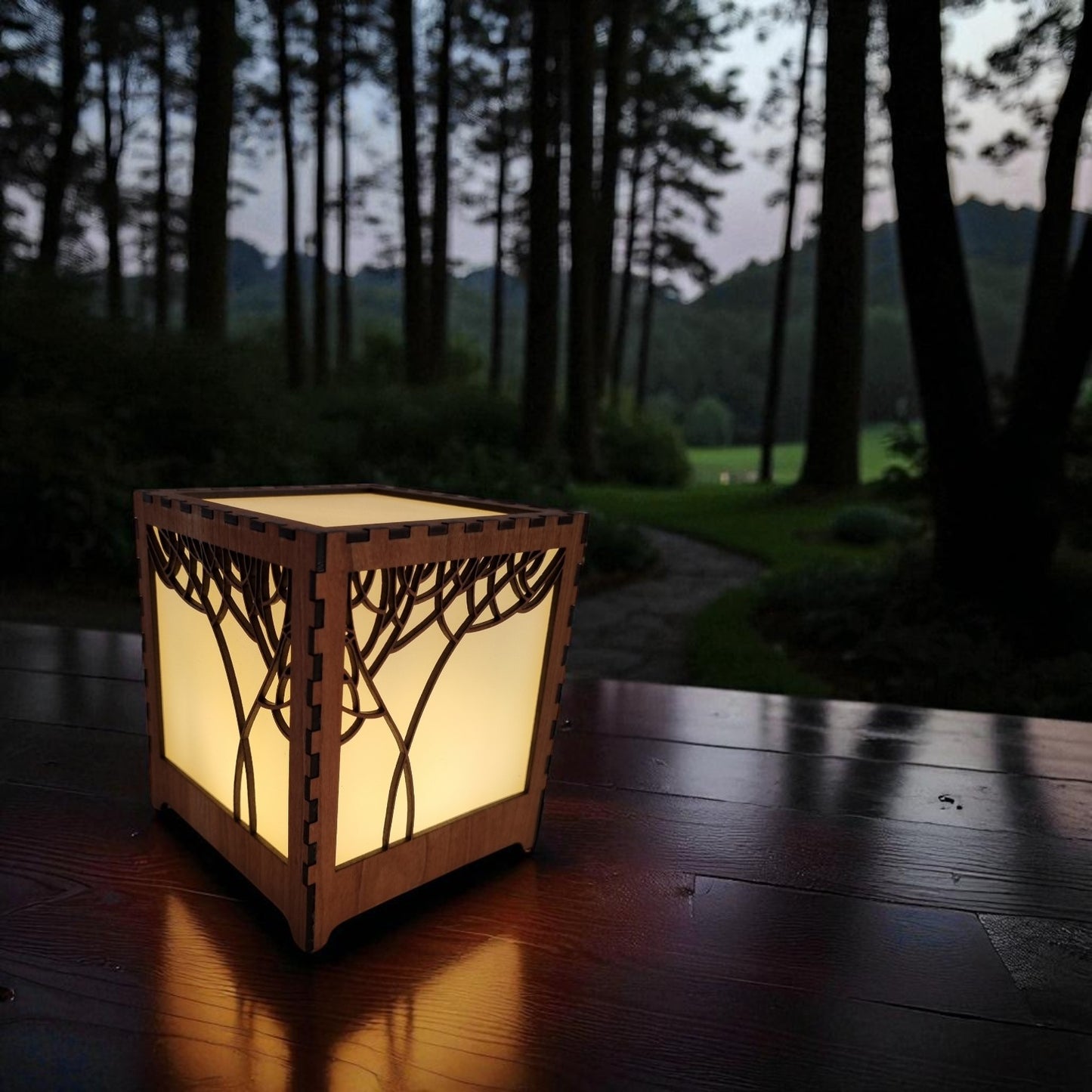 Art Deco Tree - Cube Light