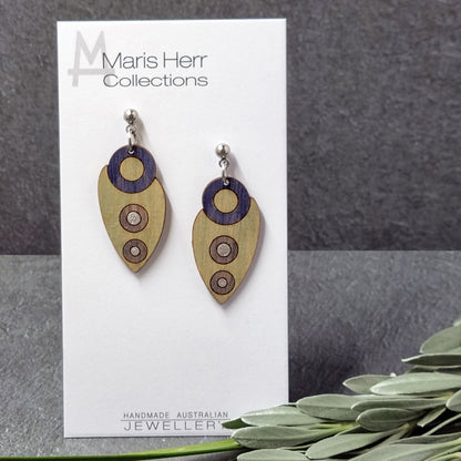 Scarab Earrings - Pewter