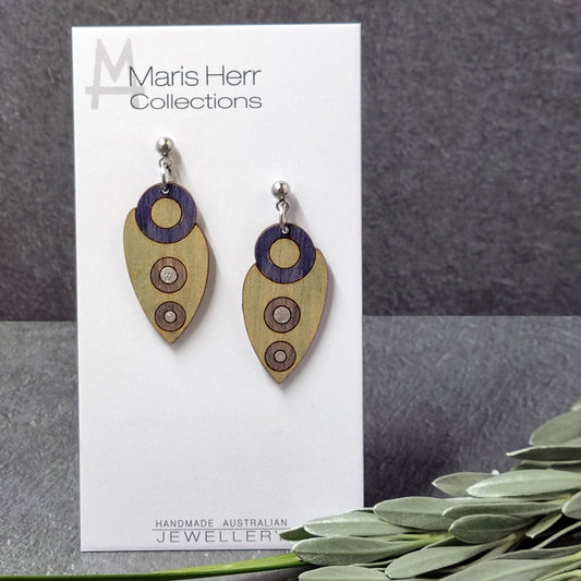 Scarab Earrings - Pewter