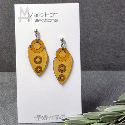 Scarab Earrings - Pewter