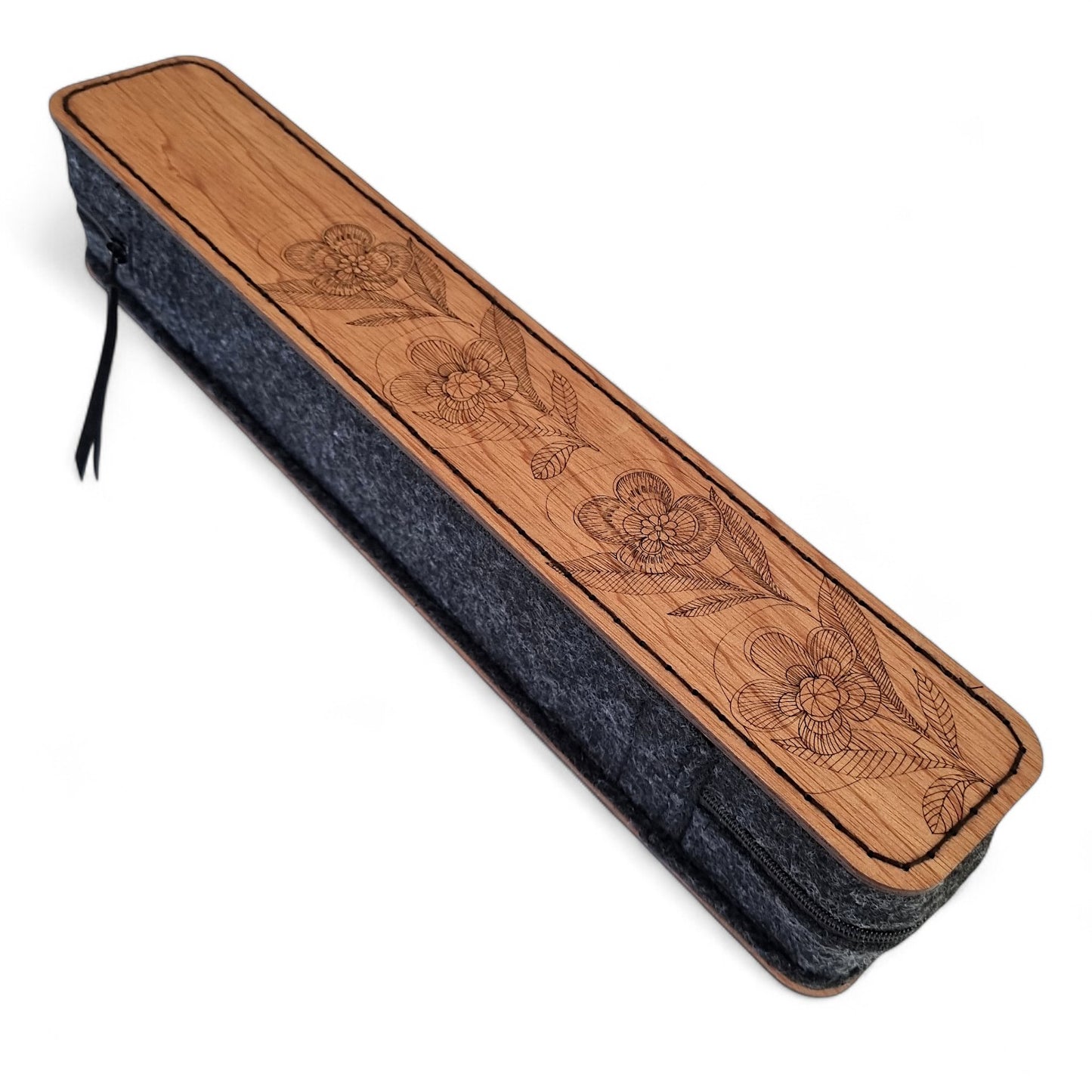 Straight Knitting Needle Case - Floral