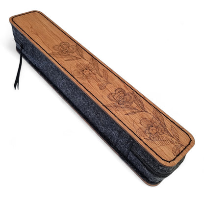 Straight Knitting Needle Case - Floral
