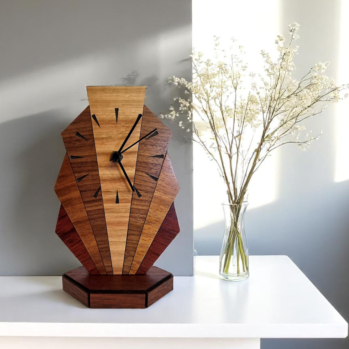 Sun Ray Clock Sunray Mantle Clock – Maris Herr Collections