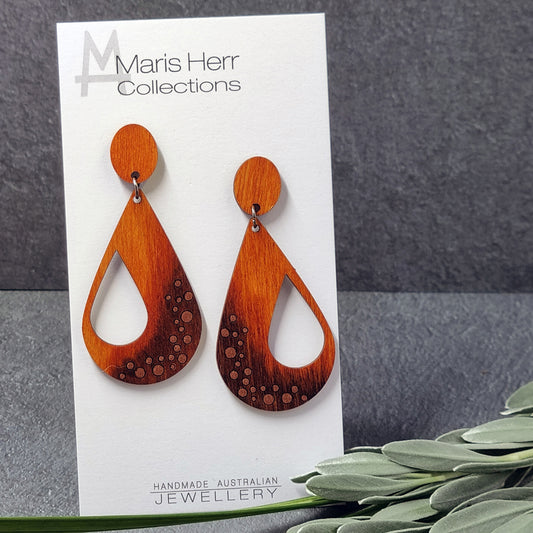 Tear Drop Earring - Coffee