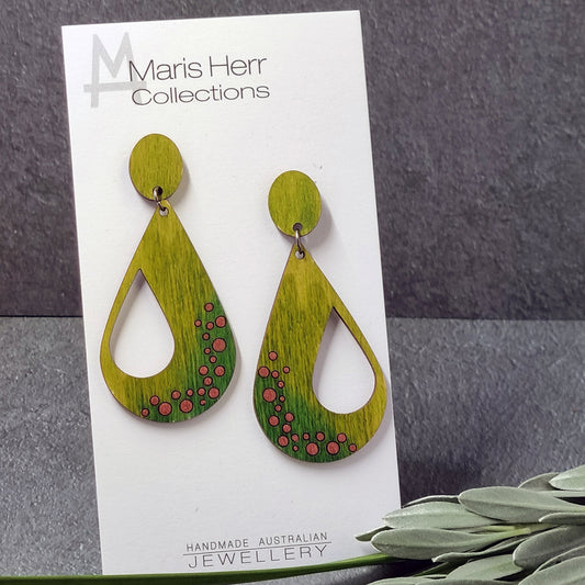 Tear Drop Earring - Lime